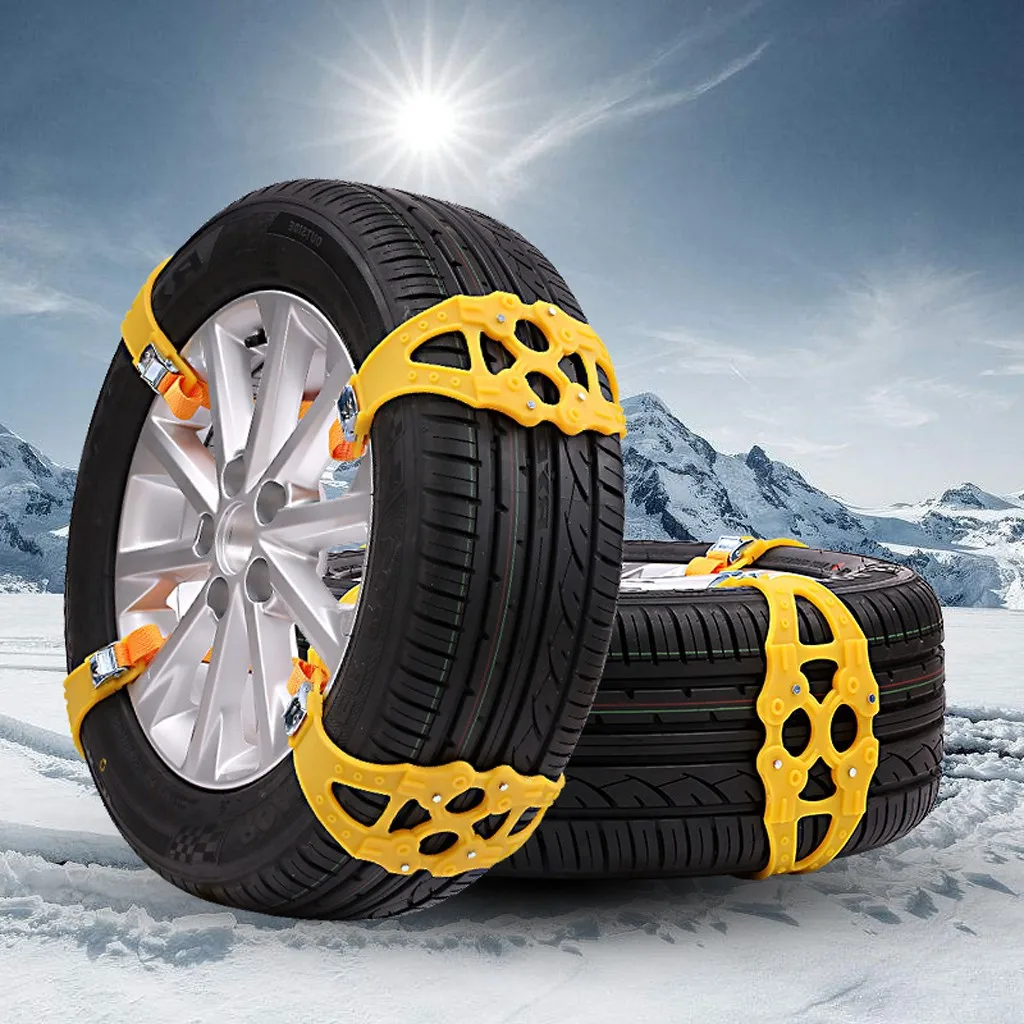Автомобильная цепь для снега универсальная двойная Пряжка для автомобильных шин цепи для снега ремни безопасности противоскользящие цепи аварийное зимнее вождение для автомобиля грузовика