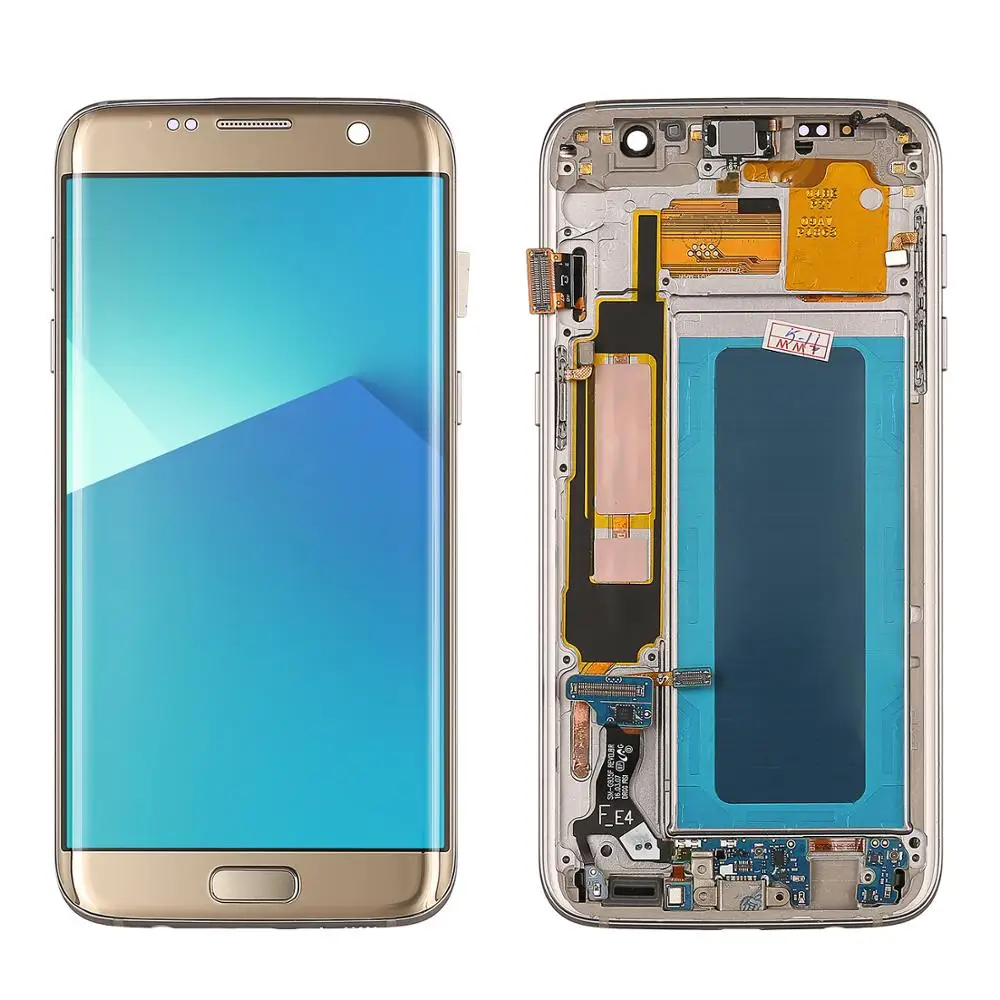 LCD запасные части для Samsung S7 edge Super Amoled экран G935 G935F дисплей и сенсорный дигитайзер