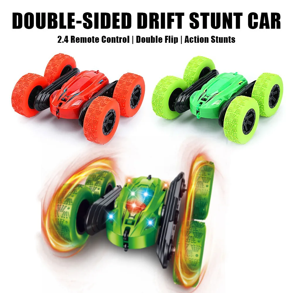 RC Car 2.4G 4CH LED Stunt Drift Deformation Buggy Rock Crawler Roll 360 Degree Flip Kids Robot Toys Radio Controlled | Игрушки и хобби