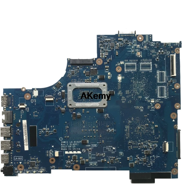 VAW11 LA-9102P REV: 17 de 1,0 для Dell Inspiron 3721 5721 материнская плата для ноутбука CN-0N9G7X 0N9G7X I7-3537U материнская плата для процессора originais