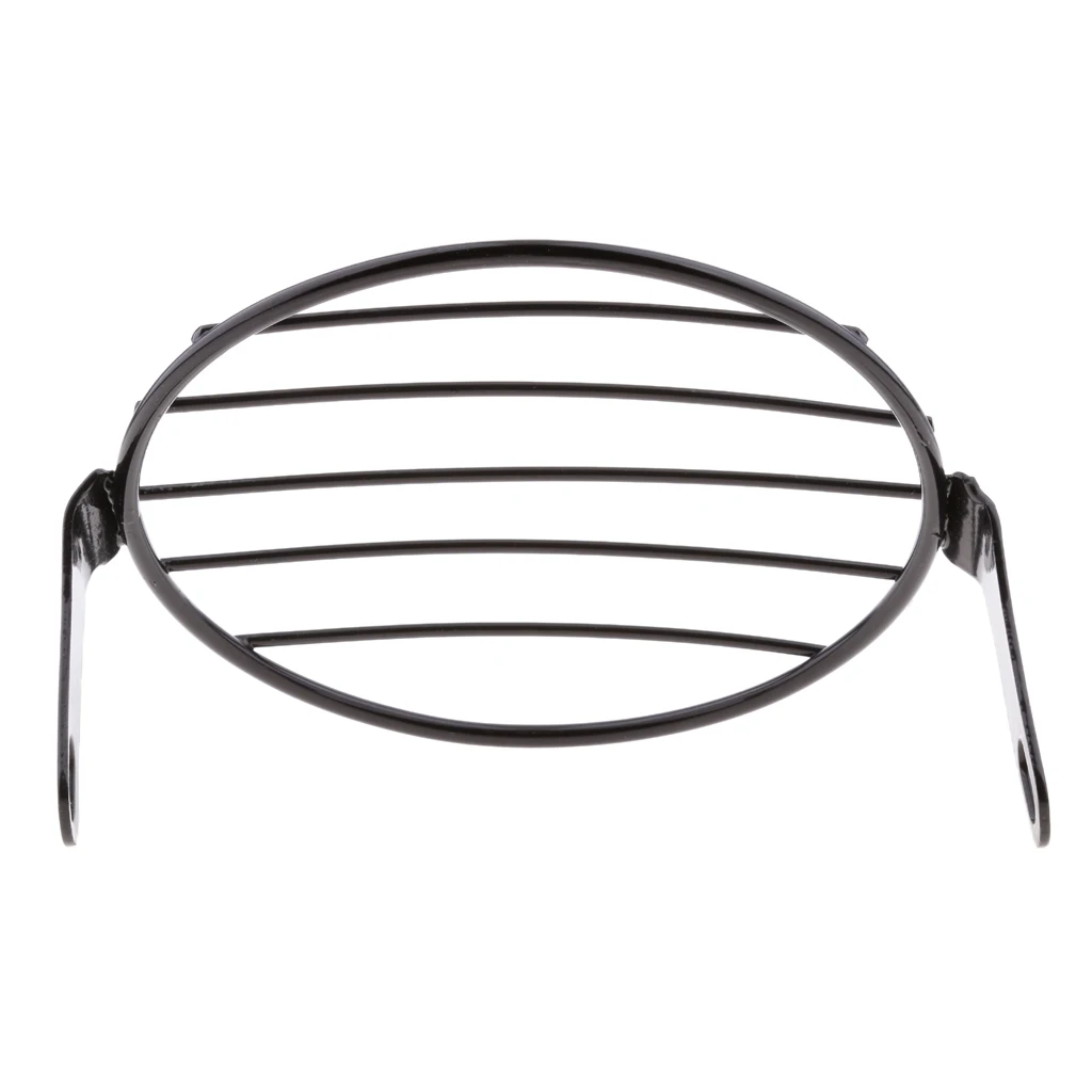 Metal 6.7' Motorcycle Headlight Grill Cover Scooter Lamp Mask Net
