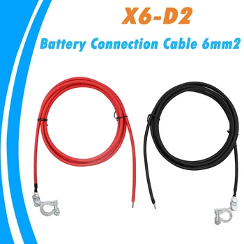 

1m 2m 3m Battery Cable 6mm2 with Battery Terminals Clamps Pair Screw Connection Positive & Negative Brass Cables Connectors 2020