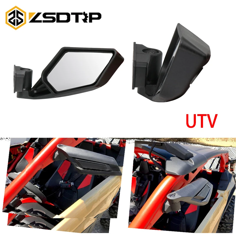 

ZSDTRP 2Pcs Motorcycle Rear View Mirrors Racing UTV Side Mirrors Center distance 45mm