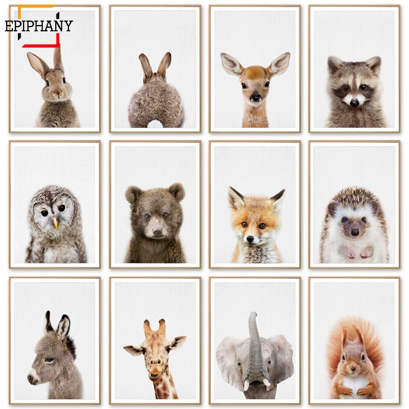 baby animal wall art for nursery