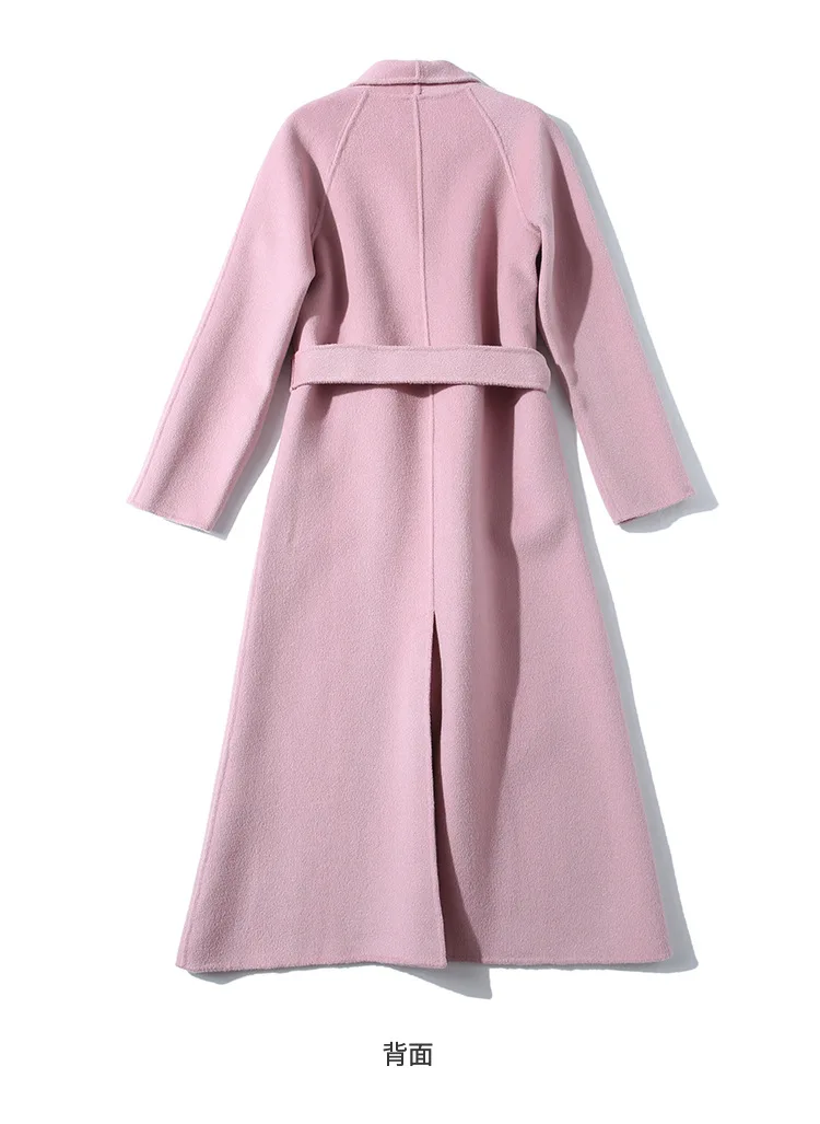 Winter Woman Coats Autumn High-end Solid Color Double-sided Cashmere Coat Slim Double-sided Wool Coat Female