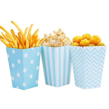 

36PCS Popcorn Boxes Candy Boxes for Party Snacks Sweets Popcorn and Gifts - Blue