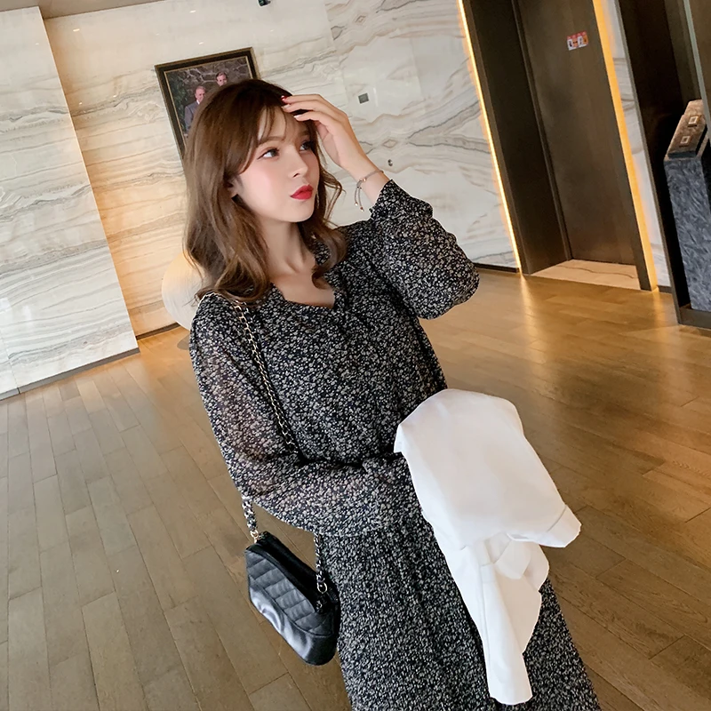 black dress Осенняя одежда для женщин, новинка, корейский однотонный костюм, куртка, тонкий рукав, маленький костюм для женщин - Цвет: black dress