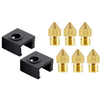 

Brand New And High Quality 6x Nozzle 0.4mm & 2x Charger Heating Block For Creality Ender 3/5 Cr10/10s/s4/s5