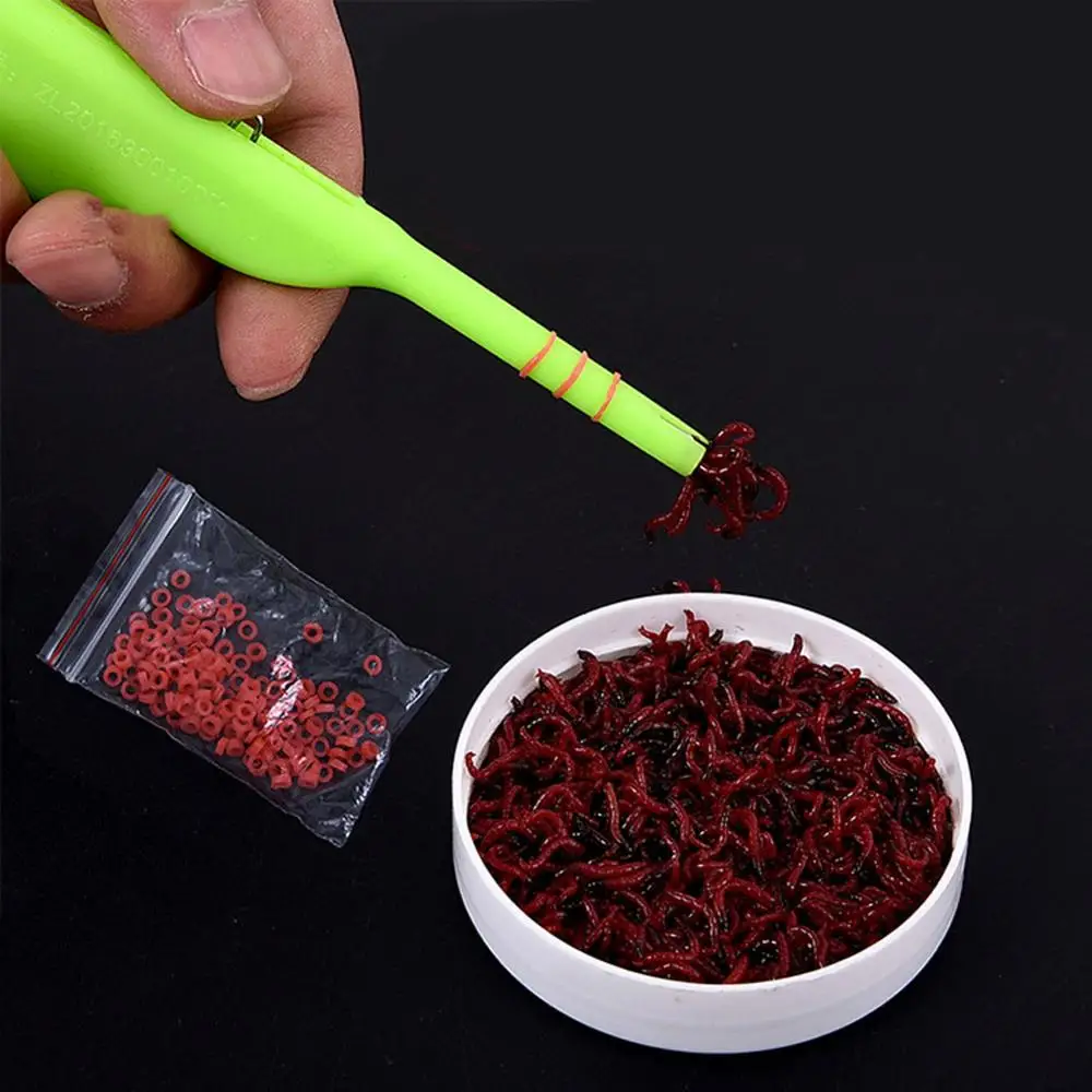 

5pcs/set Bloodworm Lure Granule Angleworm Clip Carp Fishing Accessories Baits Tools Red Worm Lobworm Maggots Fishing Bander