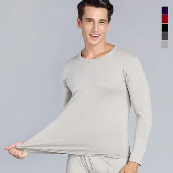 

2Pcs Winter Warm Men Cotton Thermal Underwear Sets Long Johns Tops Bottom Wear