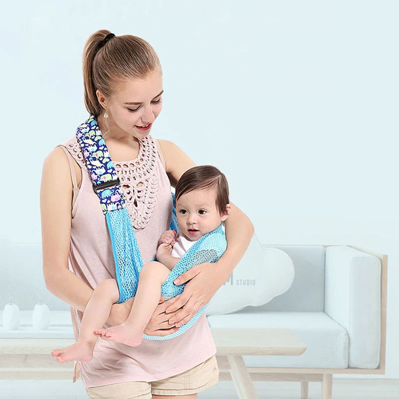 Из Сетчатой Ткани для маленьких девочек Обёрточная бумага Воздухопроницаемый детский слинг комфортная новорожденного Рюкзак-переноска сумка для переноски аксессуары для 3-24 месяцев