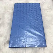 Небесно-голубой 5 ярдов Базен Riche ткань высокого качества жаккард морская парча хлопок блестящий Базен riche