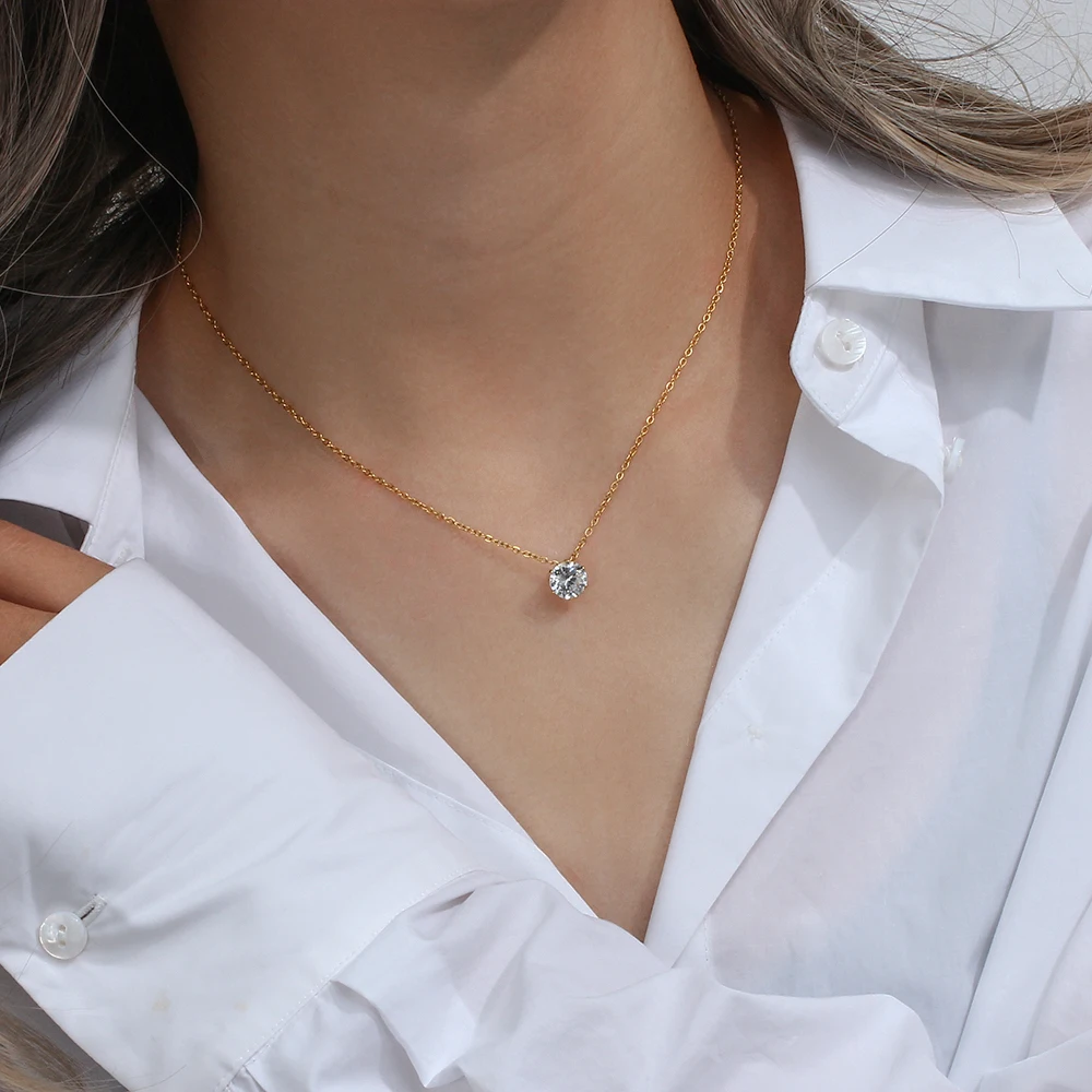 E.B.belle Crown Pendant Necklace close-up
