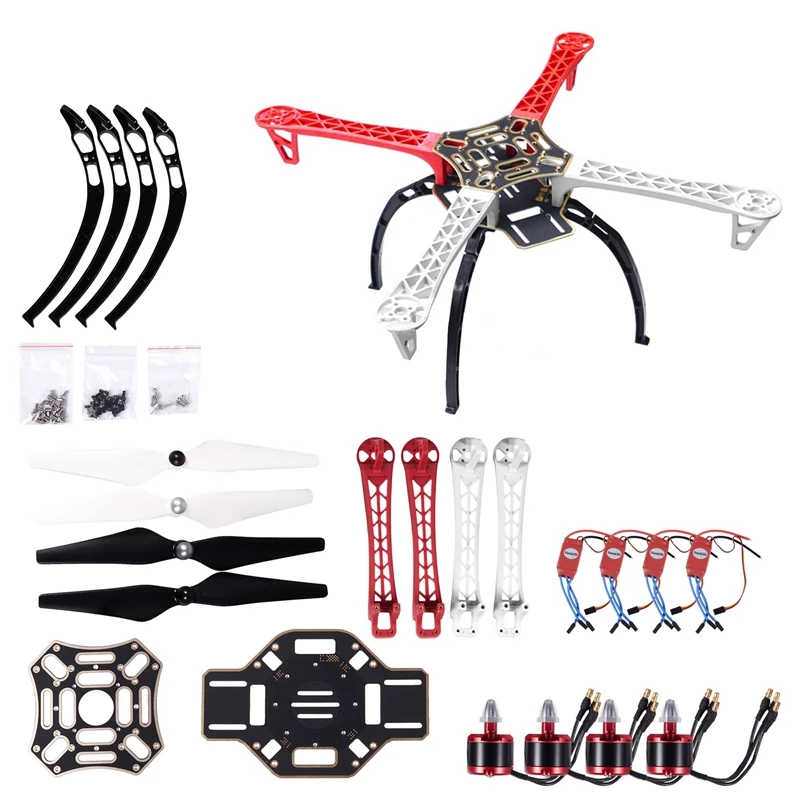 

RISE-F450 450mm Quadcopter Frame Kit with Landing Gear, Flight Controller Board Kit Included M8N 2212 920kv Motor, 30A Simonk ES