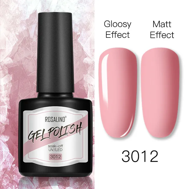 ROSALIND 8ml Gel Nail Polish Shiny Matte Effect Gel Polish For Manicure Nail Art Design Semi Permanent Painting Varnishes Gel RS17-3012