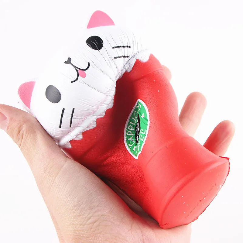 SquishMeez мягкий медленно распрямляющийся милый слон с мультяшным котом Кофе чашки