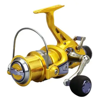 

HiMISS KM50 60 Metal Head Fishing Reel Front and Rear Double Brake Lightweight Plastic Spool Fish Spinning Reels