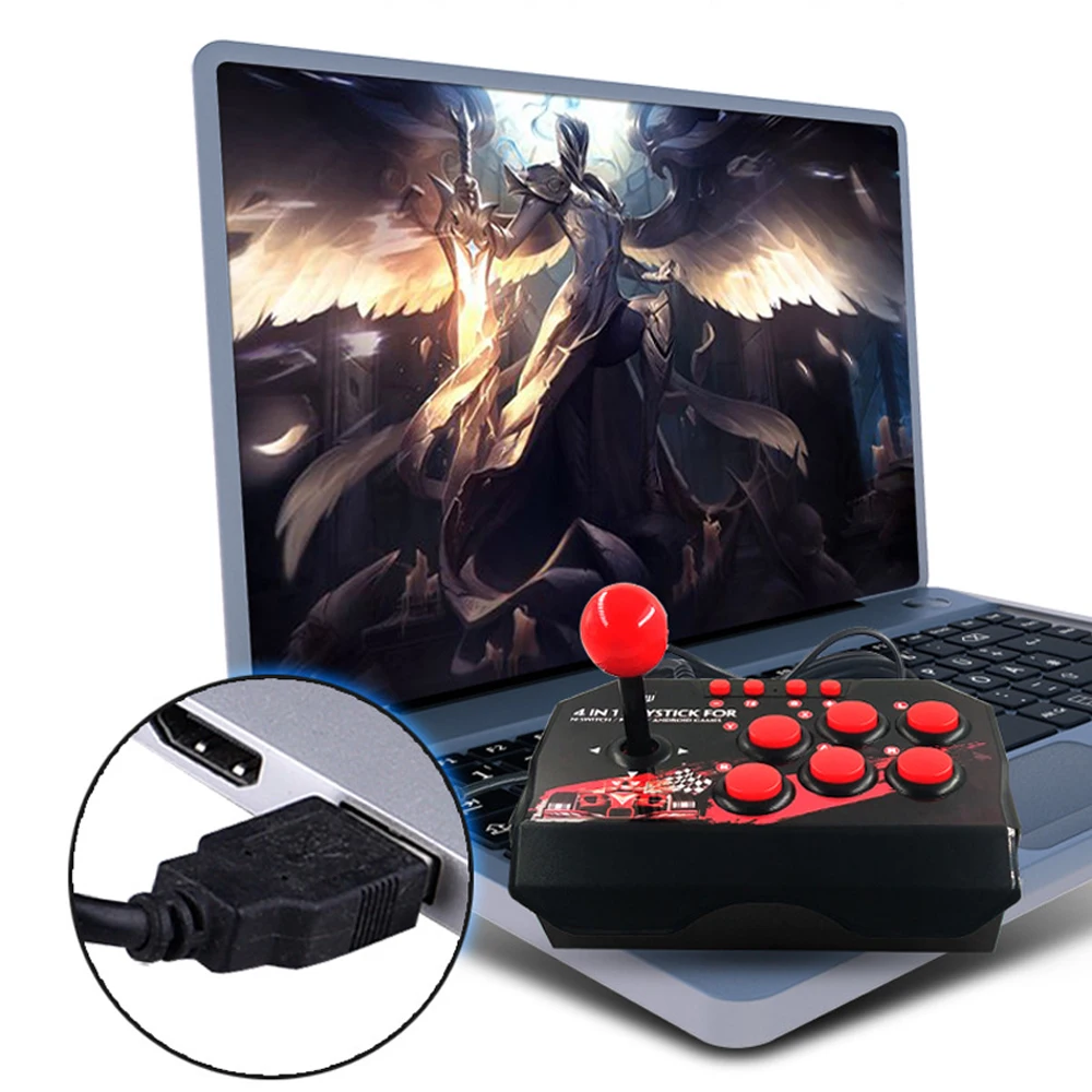 4 In 1 Usb Rocker Controller Di Gioco Arcade Joystick Gamepad Handheld Fighting Stick Console Per Videogiochi Per N-Switch/Ps3/Pc/Android