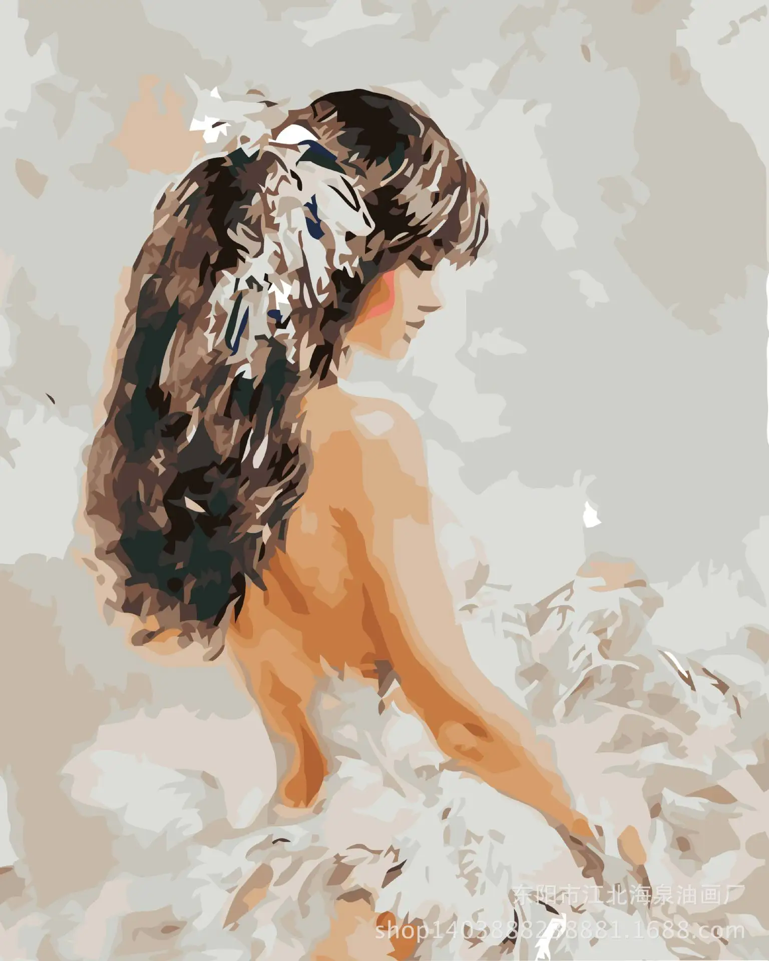 

DIY Digital Oil Painting Hand-Painted Living Room Figure Scenery Decorative Painting with Numbers Painting Wholesale 40*50 Jade