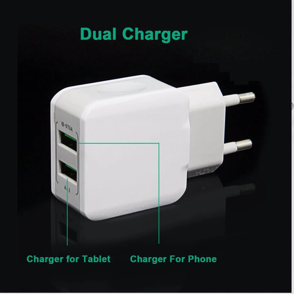 2.5A быстрое QI зарядное устройство для мобильного телефона iphone apple fast 2 usb настенное зарядное устройство EU US планшет для Xiaomi IPad зарядное устройство LG