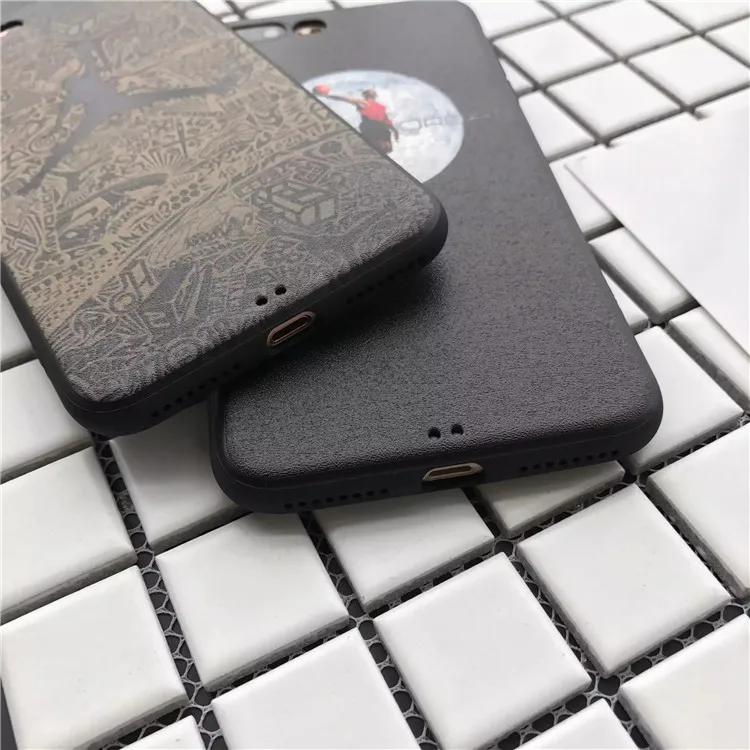 Чехол для телефона Apple 8plus Air Jordan NBA Basketball все края входят в комплект черный кожаный мягкий чехол 6S