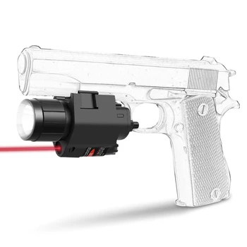 

Tactical Weapon Light Military LED Gun Light Red Laser Sight 3 Modes Airsoft Flashlight with Remote Switch Hunting Gun Accessory