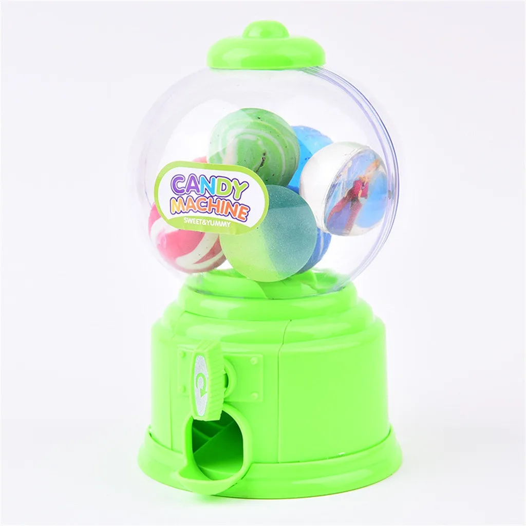 Мини милые скручивания конфеты машина диспенсер монета сберегающий банк хранения денег игрушки M0923 - Цвет: Green