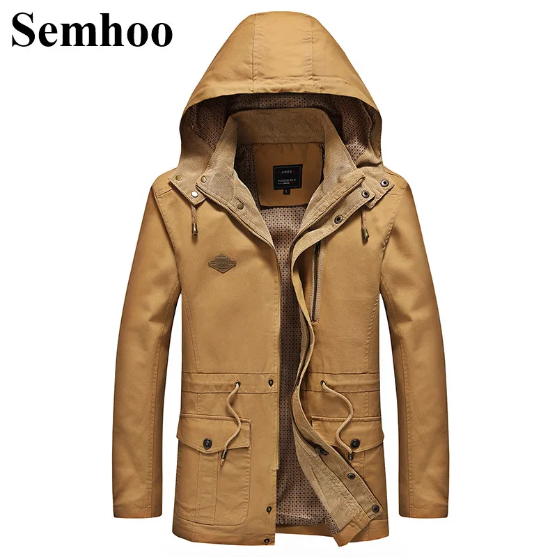 2019 зимние Легкая куртка Мужское пальто повседневная с капюшоном длинный отрезок