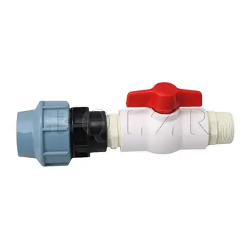 

BQLZR 9.4cm Dia Single Lock Ball Valve for BSP 1.5 Inch Inner Thread 50PE Tube
