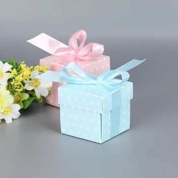 

10pcs Polka Dot Bags for Wedding Birthday New Year Party Favors Supplies Christmas Bag Cute Box Kraft Paper Box Treat Candy Box