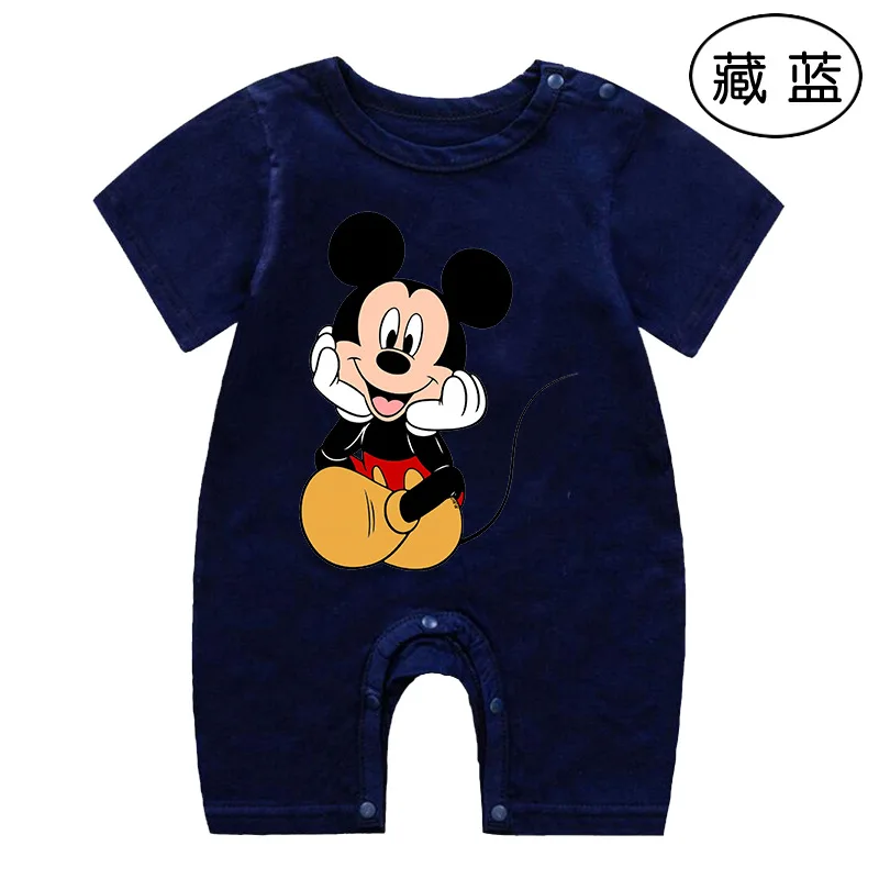 Summer Newborn Baby Romper Cartoon Mickey Minnie Print Baby Boy Girl Jumpsuit Roupas Bebes Infant Clothes Toddler Pajamas Outfit best Baby Bodysuits Baby Rompers