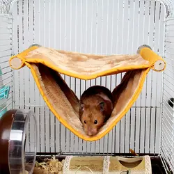 Домашнее животное гамак двухслойная подвесная кровать клетка игрушки мягкий плюшевый флисовый Домик гнездо для маленьких домашних