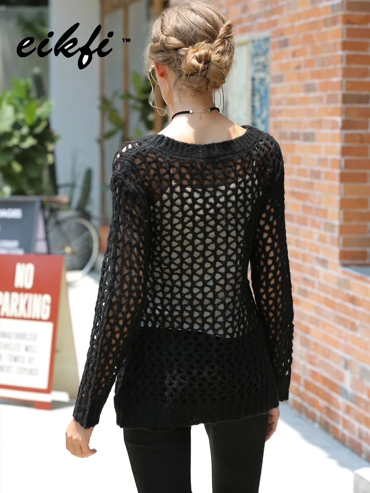 Sweater Lady Knitted Long Sleeve 