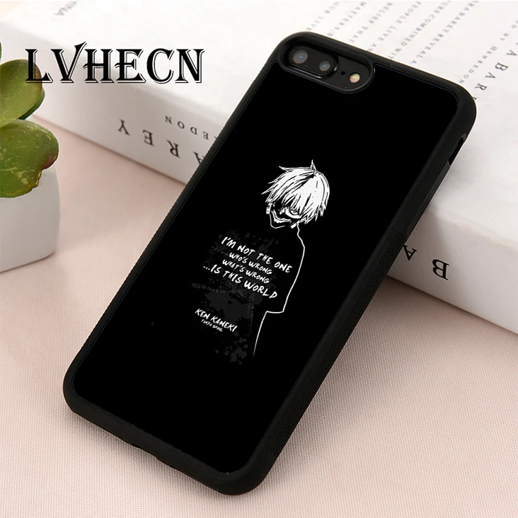 LvheCn ТПУ кожаный чехол для телефона чехол для iPhone 5 5S SE 6 6s 7 8 plus X XS XR 11 Pro Max Токийский Гуль Кен канеки цитаты