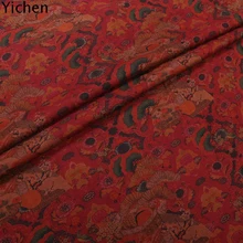 Высококачественная Осенняя натуральная шелковая ткань 42 мм Gambiered Guangdong Тюлевая материя cheongsam платье ткань темно-красный