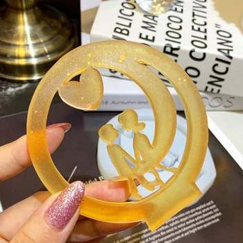 

Sugar Star Heart Soft Candy Pendant Mold Gummy Candy Hairpin Slilcone Resin Mold