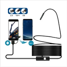 Мини-камера водонепроницаемый HD эндоскоп usb type-C бороскоп инспекционная змея камера для Android 1-5 м