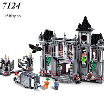 

Decool 7124 1619 pcs Comics Super Heroes series the Batman Arkham Asylum Breakout Brick model building blocks compatible 10937