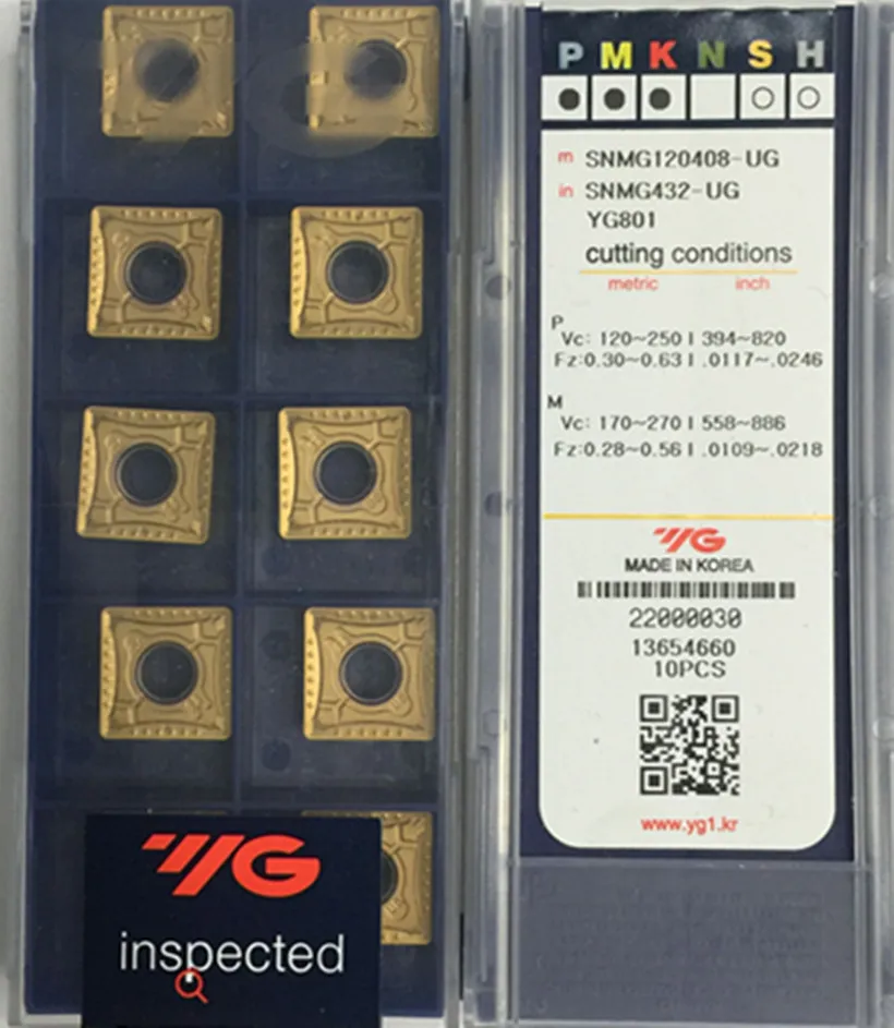 SNMG120404 UF SNMG120408 UG SNMG120412 UR YG801 100% оригинал Корея YG 1 вставка = обработки: нержавеющая