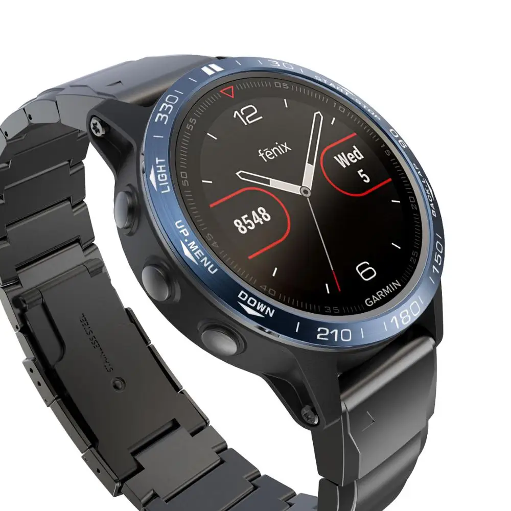 Watch Protective Case Watch Cover Watch Protective Cover Watch Bezel Insert Ring Watch Bezel Watch Accessory Stainless Steel Bezel Styling Ring For Garmin Fenix 5/5 Plus