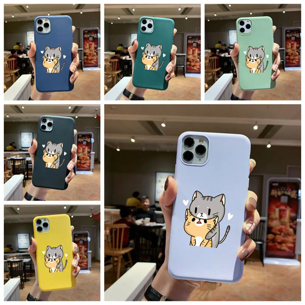 Чехол для iPhone 6 6s 7 8 Plus x xs xr max 11pro se2 силиконовый мягкий чехол из ТПУ разных цветов