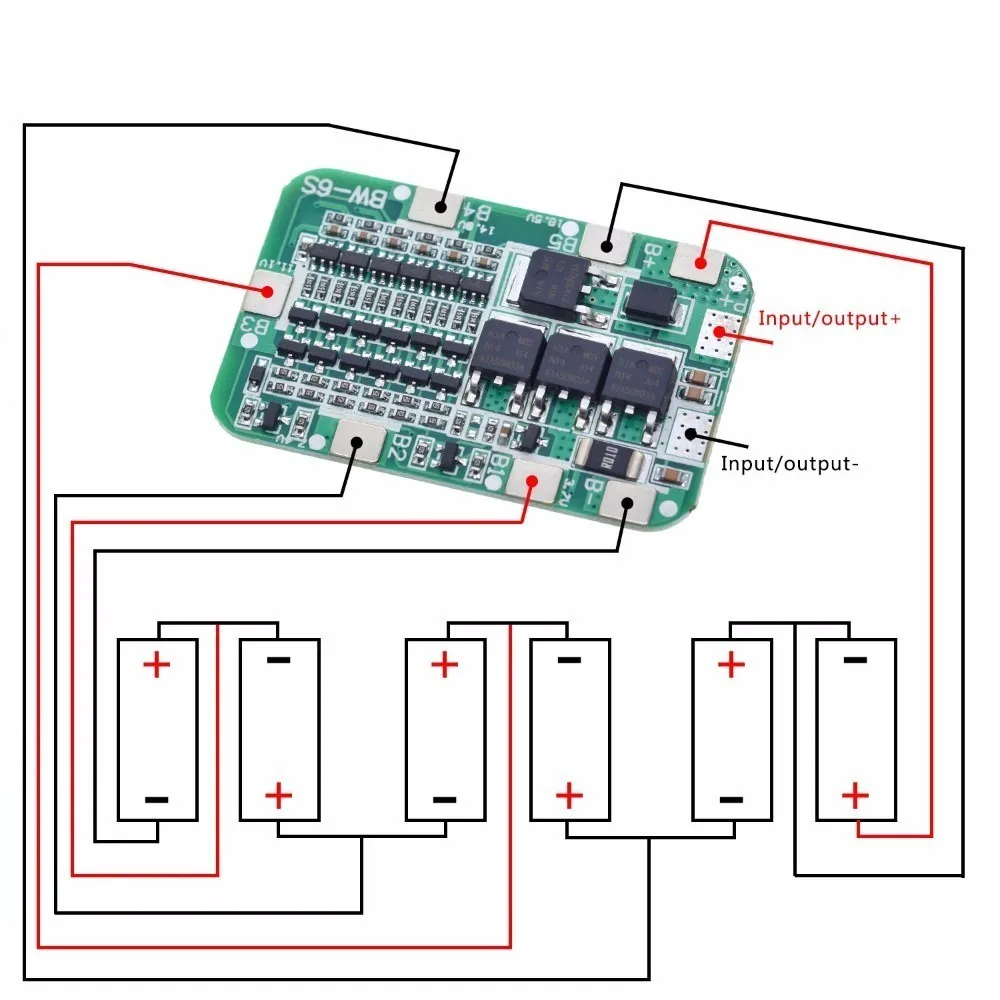 

TZT 6S 15A 24V PCB BMS Protection Board For 6 Pack 18650 Li-ion Lithium Battery Cell Module New Arrival