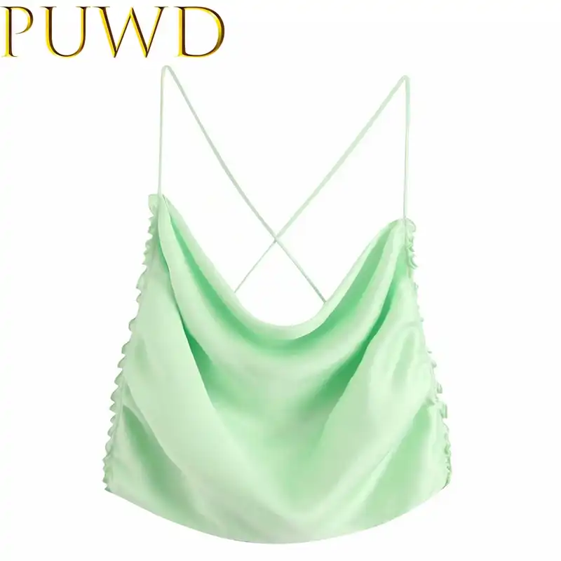 green satin top