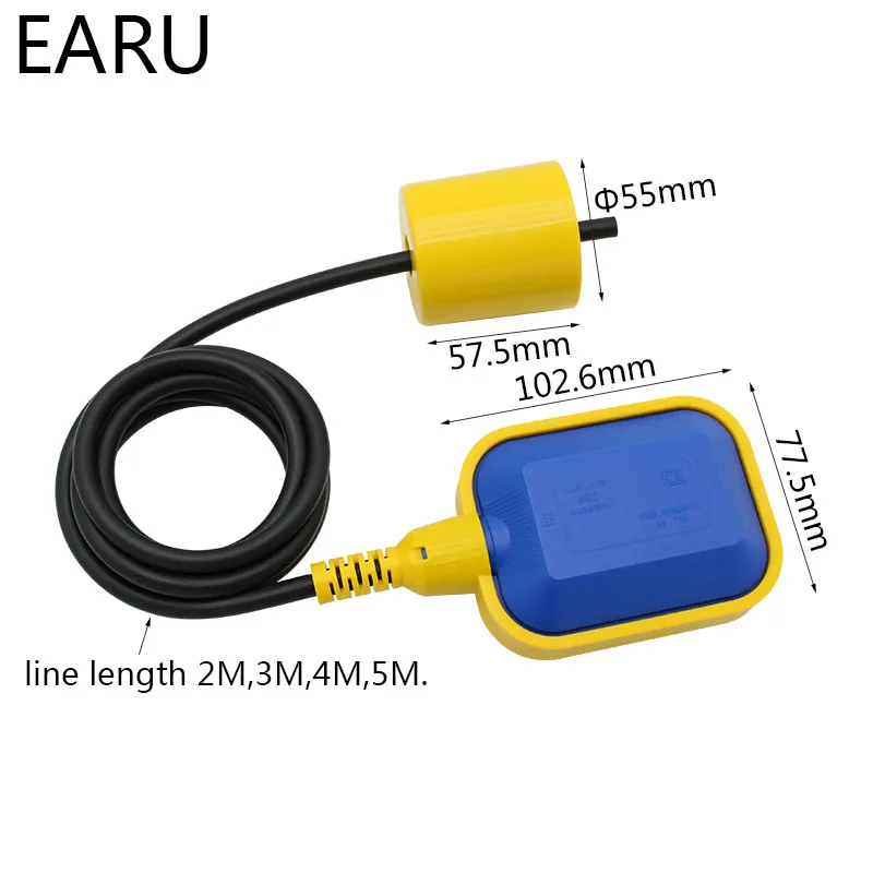 2 м 3 м 4 м 5 м контроллер Поплавковый выключатель жидкостные переключатели уровня жидкости воды Поплавковый выключатель контроллер контактор сенсор насос бак