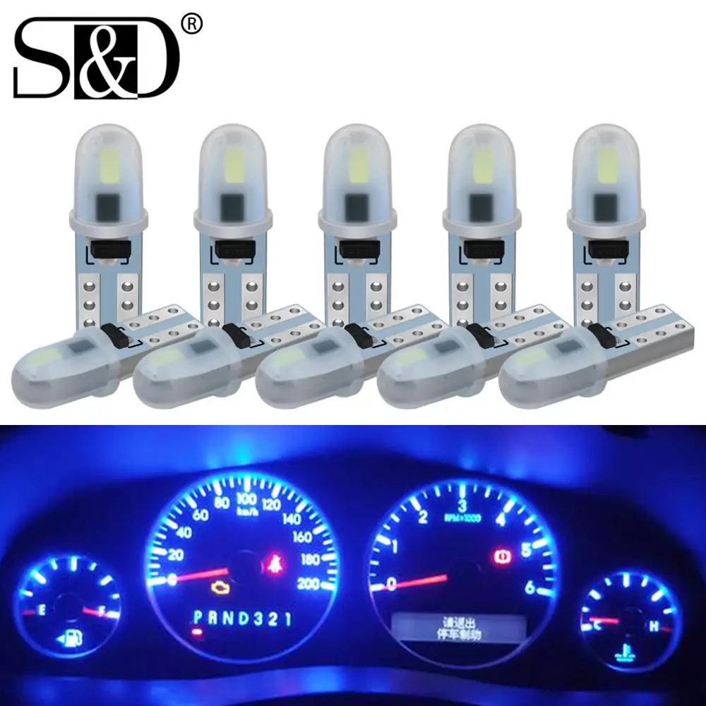 Лампа светодиодная T5 W1.2W W3W 74 86 206 2 SMD 3014 10 шт. | Автомобили и мотоциклы