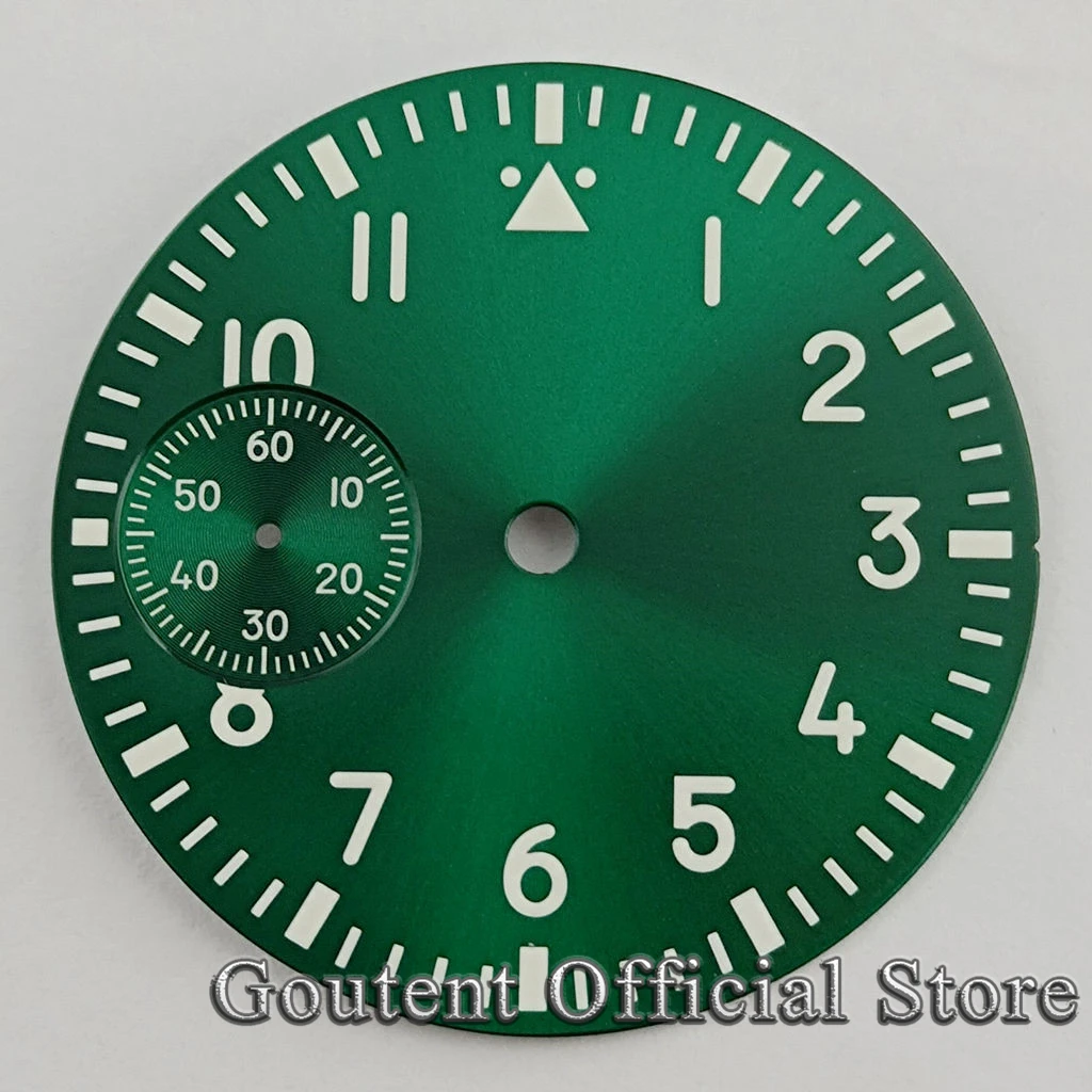 Watch Dial Accessories Watch Face Accessories 37mm sterile Black White Blue Green Watch Dial Green Luminous Fit eta 6497 Sea gull st36 movement Watch Parts