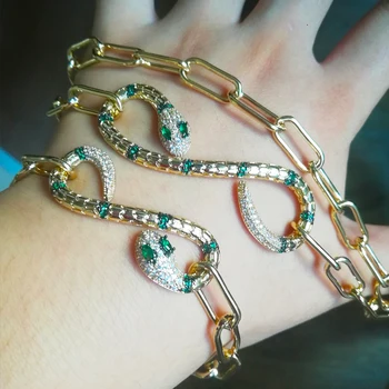 

SISCATHY Fashion Trendy Romantic Cool Snake Chain Necklace For Women Bridal Wedding Daily Clear Cubic Zircon High Quality 2020