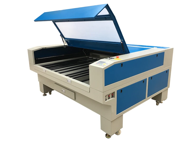 

1610 Double head Co2 Laser Engraving And Cut Machine with AWC708C Controller , 100w 130w EFR Laser Tube Cut Colth Textile