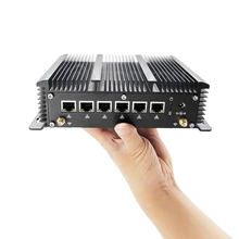 Bez wentylatora przemysłowe Mini komputer Intel Core i5 8265U i3 6157U 6 sieci lan rutera zapory sieciowej Pfsense serwera 2 * RS232 4 * USB3.0 HDMI 4G/3G AES-NI