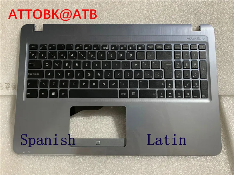 para Asus X540l K540ua X540la F540 X540lj D540u X540sa X540sc R540 Vm520u Fl5700u R540s C520u Teclado com Quadro Descanso de Mãos sp la - Imagem 5